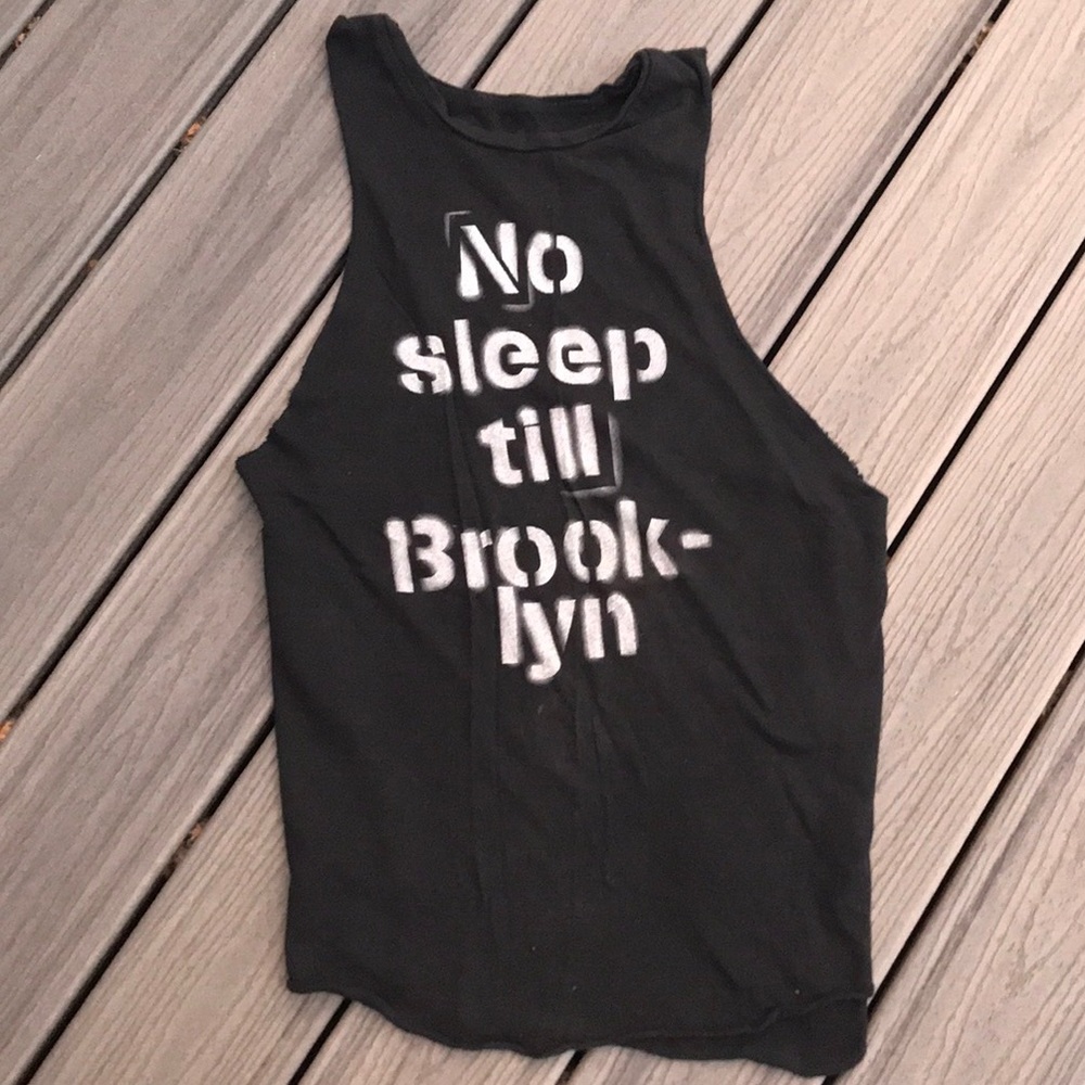 ‘No Sleep Til Brooklyn’ Graphic Cutoff Muscle Tee